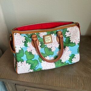 Dooney and Bourke hydrangea purse with coin purse